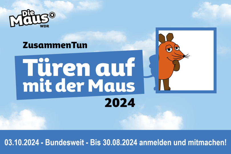 Türen auf mit der Maus - 03.10.2024 - Bundesweit - Bis 20.08.2024 anmelden und mitmachen!